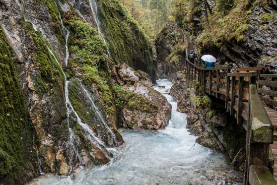 Almbachklamm an einem verregneten Tag Almbachklamm an einem verregneten Tag