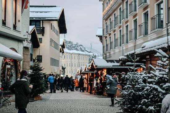 Berchtesgadener Advent im Schnee, einzelne Stände Berchtesgadener Advent im Schnee, einzelne Stände