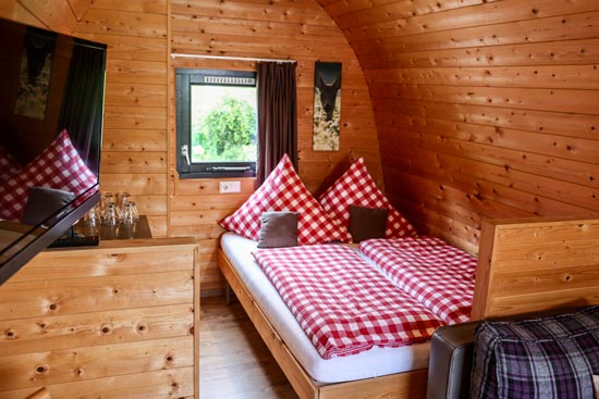 Woodlodge Innenraum Doppelbett Woodlodge Innenraum Doppelbett